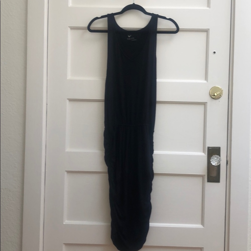 Stem Ruched Tank Midi Dress